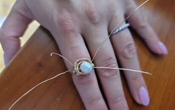 Wire Ring With a Beaded Pearl