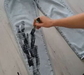 5 quick and easy steps to unique paint splatter jeans, How to paint on jeans