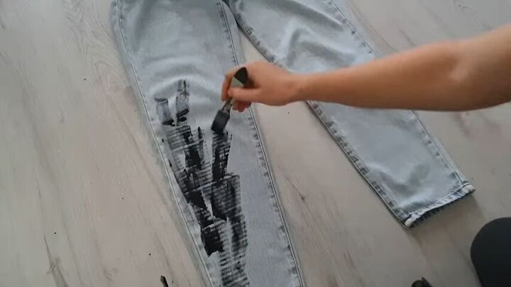5 quick and easy steps to unique paint splatter jeans, How to paint on jeans