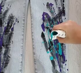 5 quick and easy steps to unique paint splatter jeans, How to paint splatter jeans