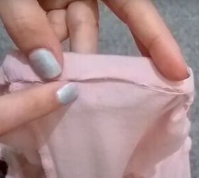 how to easily turn t shirts shirts into trendy tops, Sewing the gaps closed