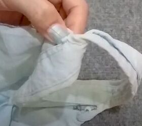 how to easily turn t shirts shirts into trendy tops, Sewing the elastic