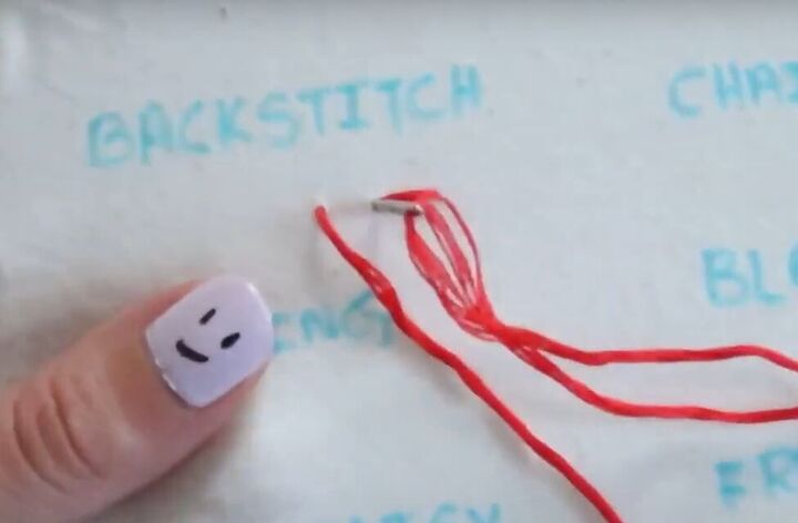 embroidery for beginners 8 easy stitches you need to know, Backstitch embroidery step by step