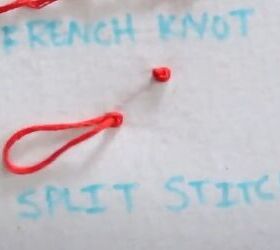 embroidery for beginners 8 easy stitches you need to know, French knot embroidery step by step