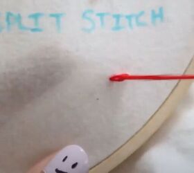 embroidery for beginners 8 easy stitches you need to know, How to do a split stitch