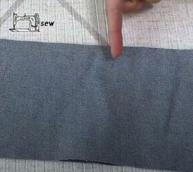 how to make a cute diy denim clutch bag out of an old jean dress, Sewing the clutch bag