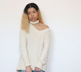 Cable Knit Cardigan Sweater Refashion
