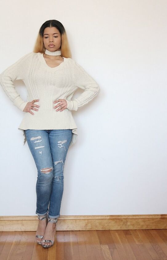 cable knit cardigan sweater refashion