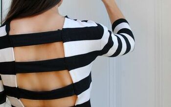 Refashion: Cutout Striped Shirt