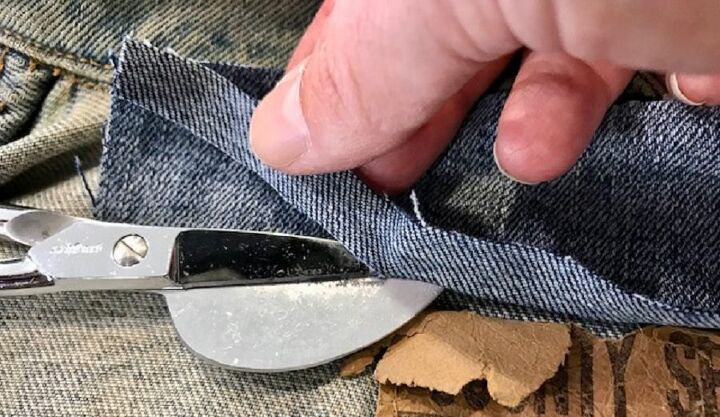 how to fix holes in your denim jacket