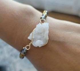 custom bracelet out of a geode rock