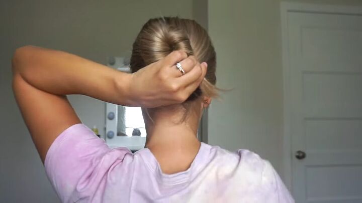 looking for claw clip hairstyles here are 6 super easy ideas, Tucking hair underneath itself