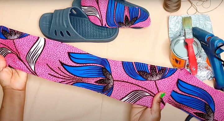 how to make cute diy slide sandals with african ankara fabric bows, How to make DIY slide sandals with Ankara