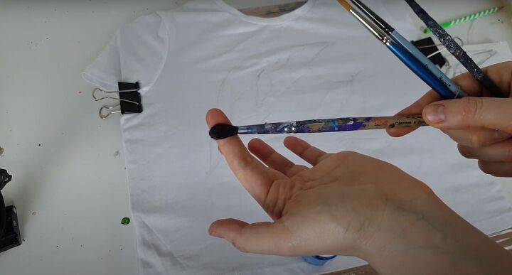 how to paint watercolor designs on a shirt creating art on clothes, Fabric painting techniques on clothes