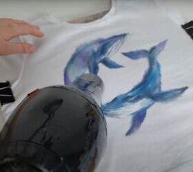 how to paint watercolor designs on a shirt creating art on clothes, Creating watercolor art on clothes