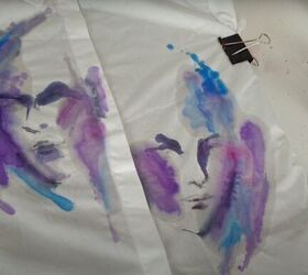 how to paint watercolor designs on a shirt creating art on clothes, How to paint watercolor on clothes