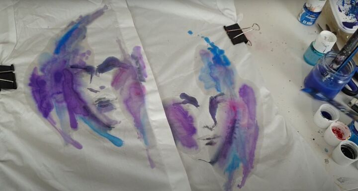 how to paint watercolor designs on a shirt creating art on clothes, How to paint watercolor on clothes