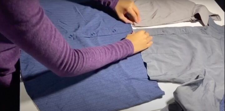how to make a diy two tone color block shirt, Making the pattern for the color block shirt