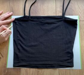 how to upcycle clothes that are too small make something new, Making a pattern for a top