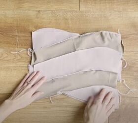 how to upcycle clothes that are too small make something new, How to sew the top