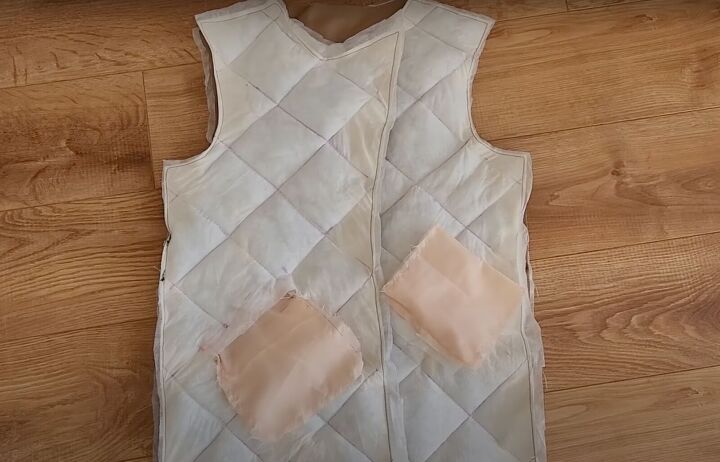 how to make a sleeveless jacket that s perfect for fall, Sewing pieces together