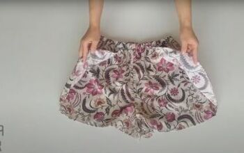 How to Make Cute DIY Shorts in a Wrap-Front, Skirt Overlay Style
