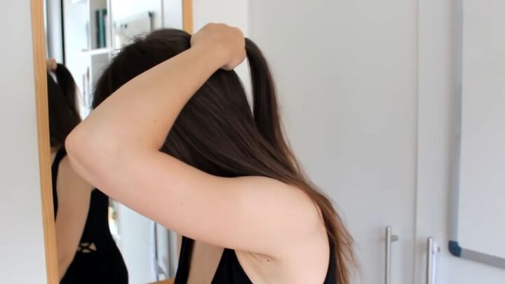 how to do a topsy tail braid without using a topsy tail tool, Sectioning the hair at the top