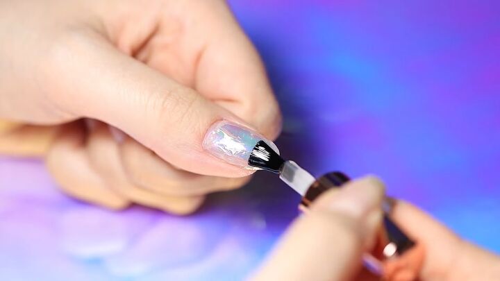 how to do mesmerizing aurora ice korean nail art 3 ways, Applying a protein base