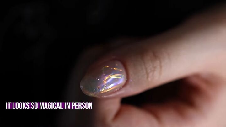 how to do mesmerizing aurora ice korean nail art 3 ways, Iridescent nail art