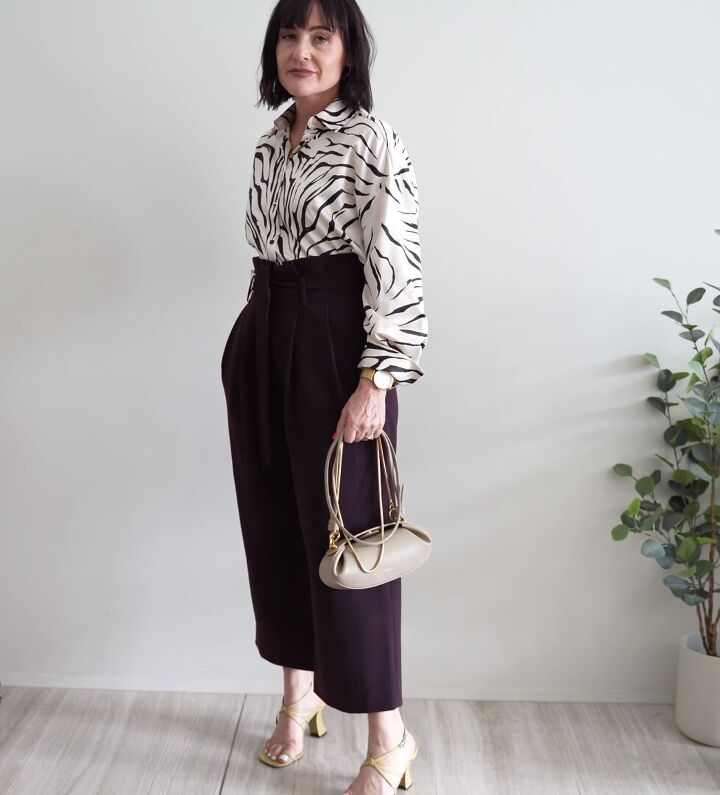 15 essential wardrobe items fashion for women over 50, Animal print blouse