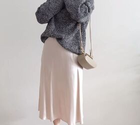 15 essential wardrobe items fashion for women over 50, Satin skirt