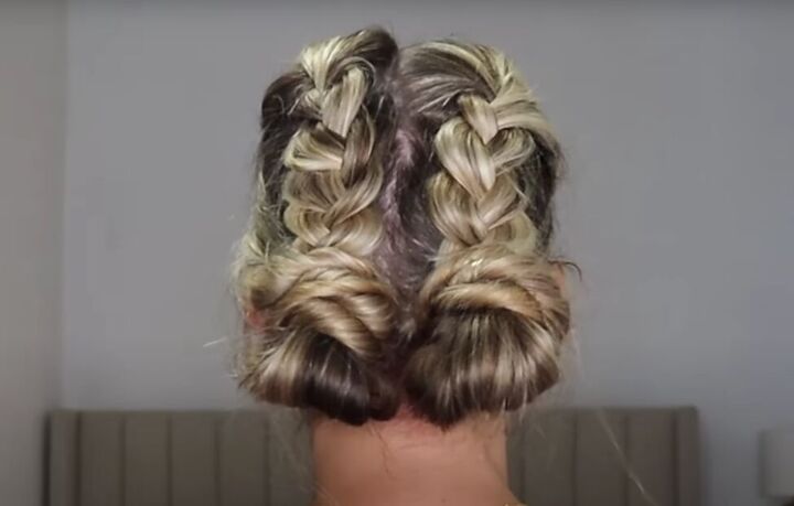 testing tiktok hacks do these viral trends actually work, Faux Dutch braid TikTok hair hack