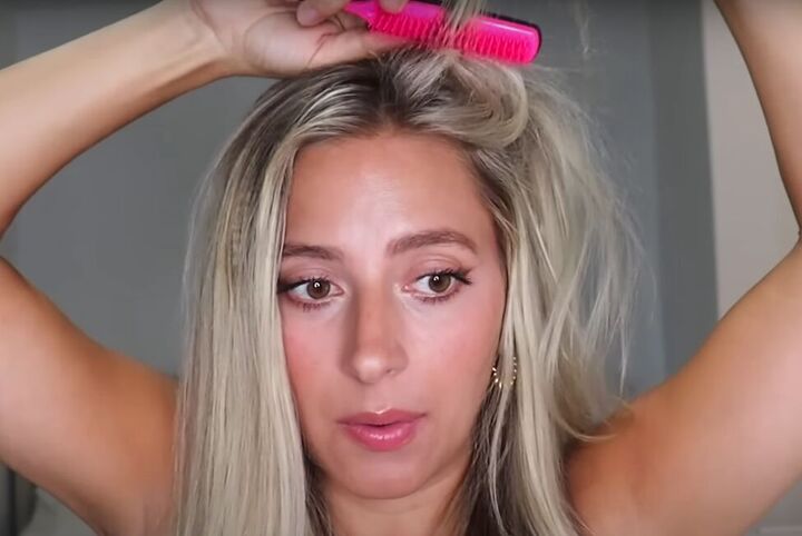 testing tiktok hacks do these viral trends actually work, Teasing hair with a brush