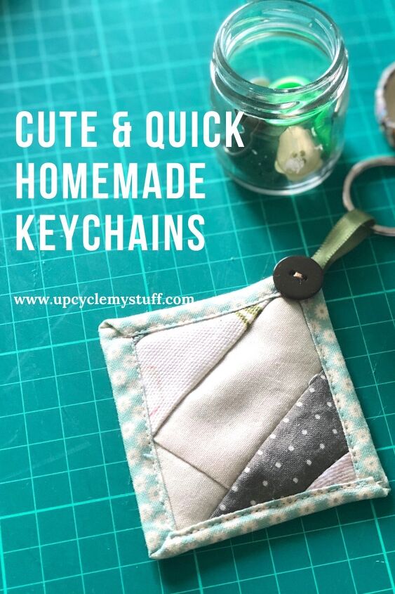 mini quilt as you go keychain
