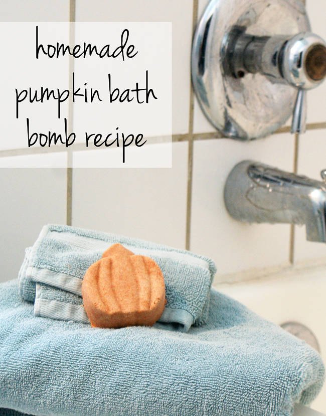 pumpkin spice bath bomb recipe for fall skin care