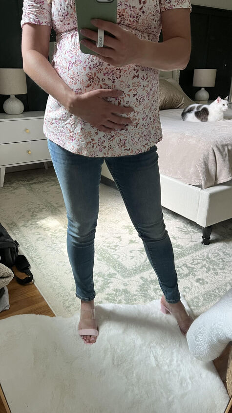 a maternity look for the fall transition