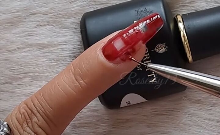 how to do quick simple red white nail art, Red and white nail art designs