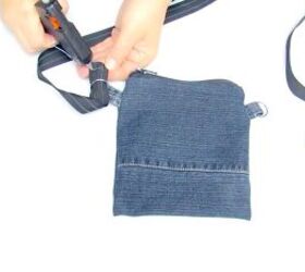 7 quick and easy steps to the cutest no sew denim shoulder bag, Jean shoulder bag