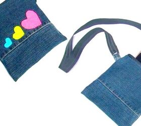 7 quick and easy steps to the cutest no sew denim shoulder bag, Denim shoulder bag