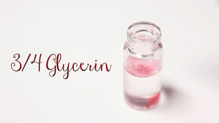 red blood cells in an adorable tiny bottle tutorial, Glass bottle with glycerin added