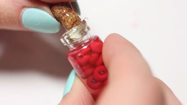 red blood cells in an adorable tiny bottle tutorial, Polymer clay tutorial