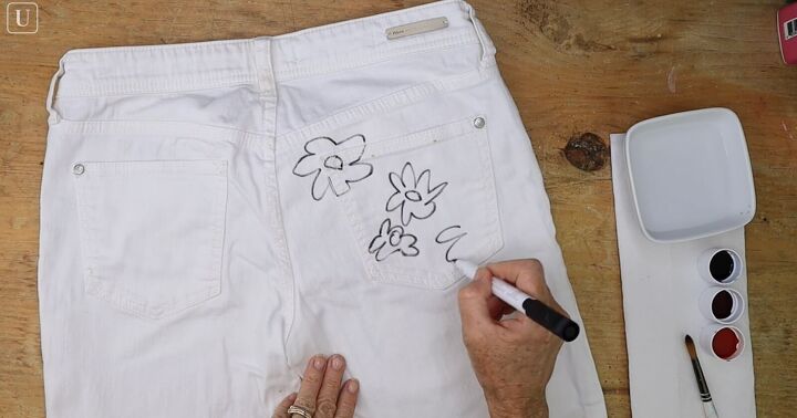 how to paint on fabric and create a one of a kind jacket, How to paint on jeans