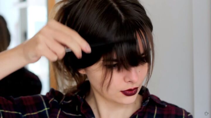 how to tame bangs 7 essential styling tips for bangs, Air drying bangs