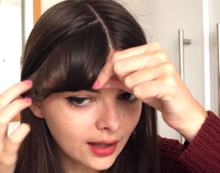 how to do faux bangs using your own hair 2 bobby pins, DIY faux bangs tutorial