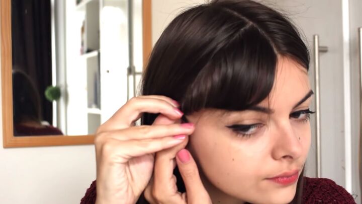 how to do faux bangs using your own hair 2 bobby pins, How to fake bangs