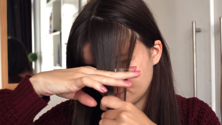 how to do faux bangs using your own hair 2 bobby pins, Creating faux bangs on the other side