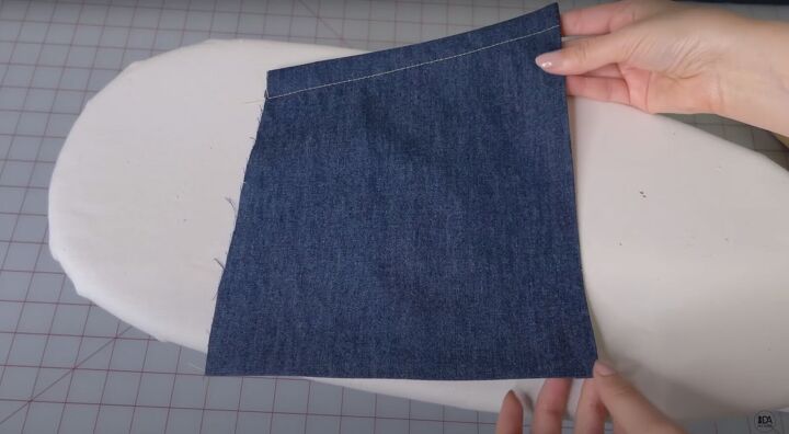 how to sew high waisted wide leg shorts for summer beyond, Folding in the sharp corners