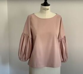 how to sew a diy puff sleeve top with dropped shoulders, DIY puff sleeve top