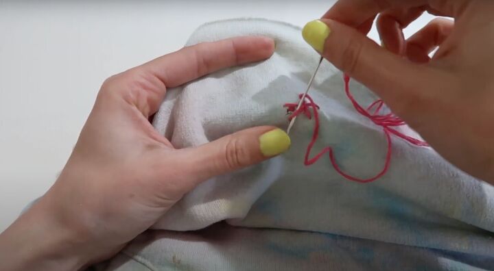 7 smart sewing hacks for beginners how to fix clothes with style, How to embroider a rose