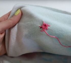 7 smart sewing hacks for beginners how to fix clothes with style, Woven wheel embroidery technique